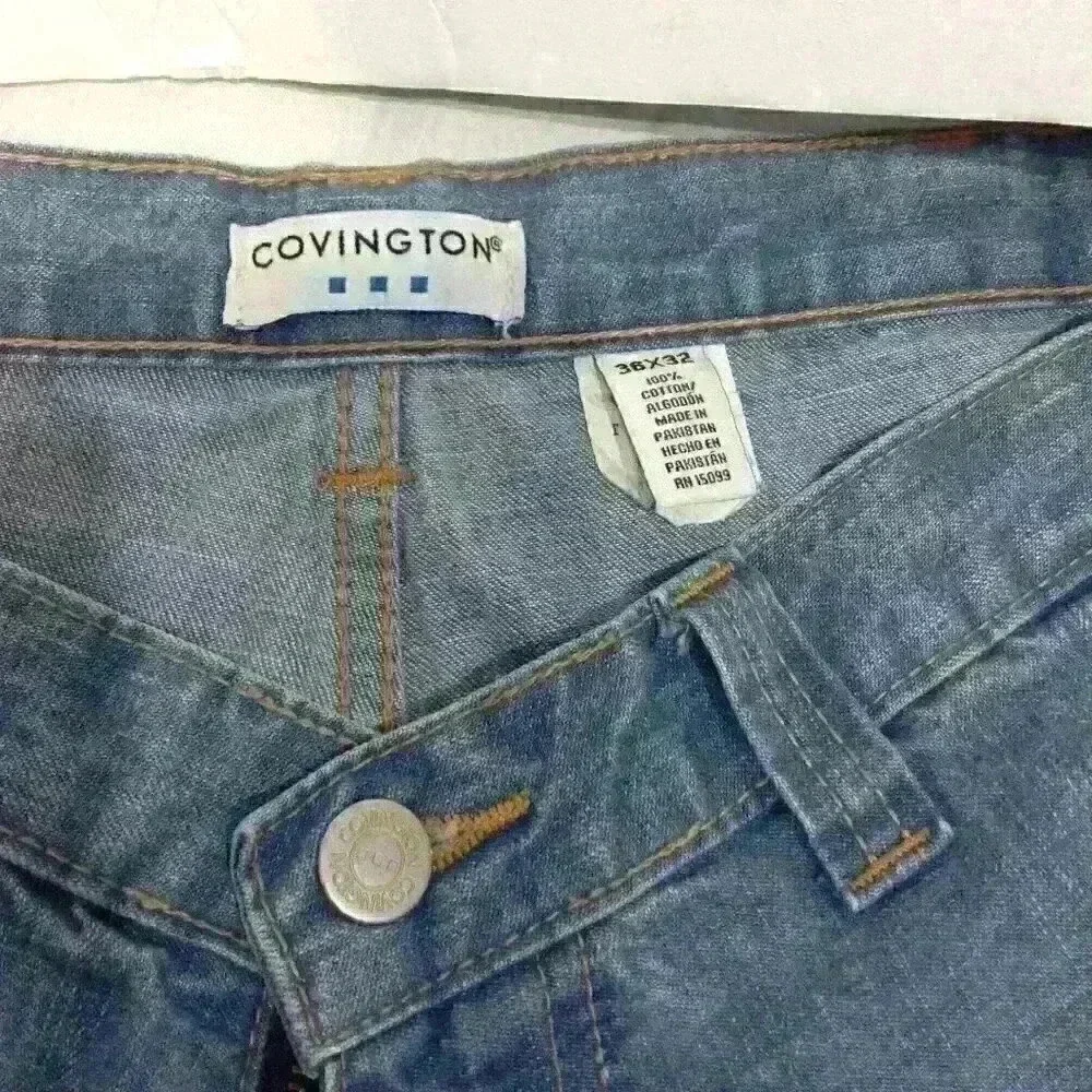 Covington Men's Carpenter Pants. 36x32, Relaxed fit, 100% Cotton. 2 small stains